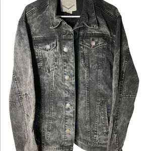 Mens 3XL Decibel distressed denim jacket.